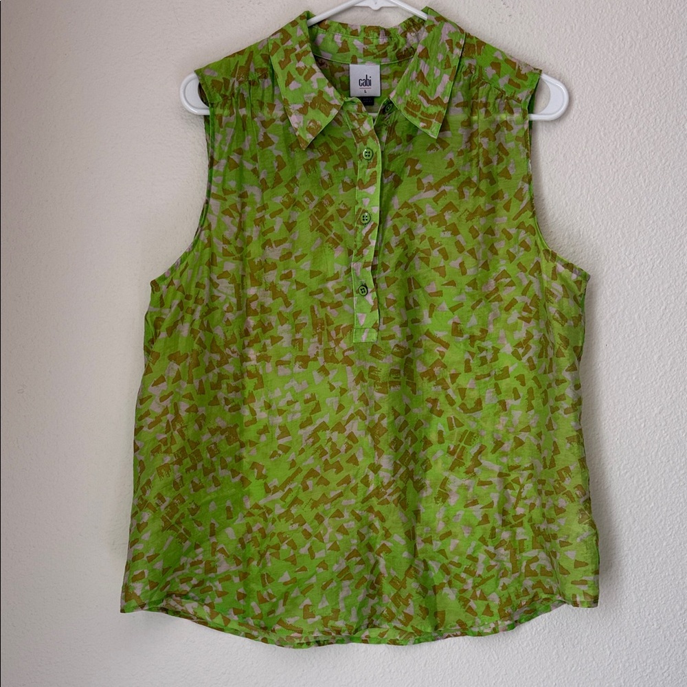 Cabi Shine Tank #6531 Lime Green
